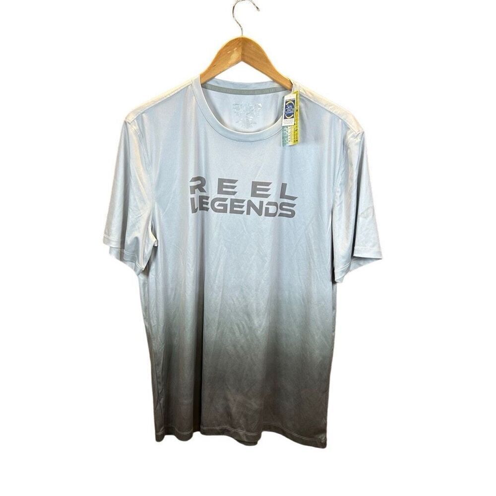 Reel Legends NWT Medium (M) American Flag Shark Long Sleeve Performance Shirt